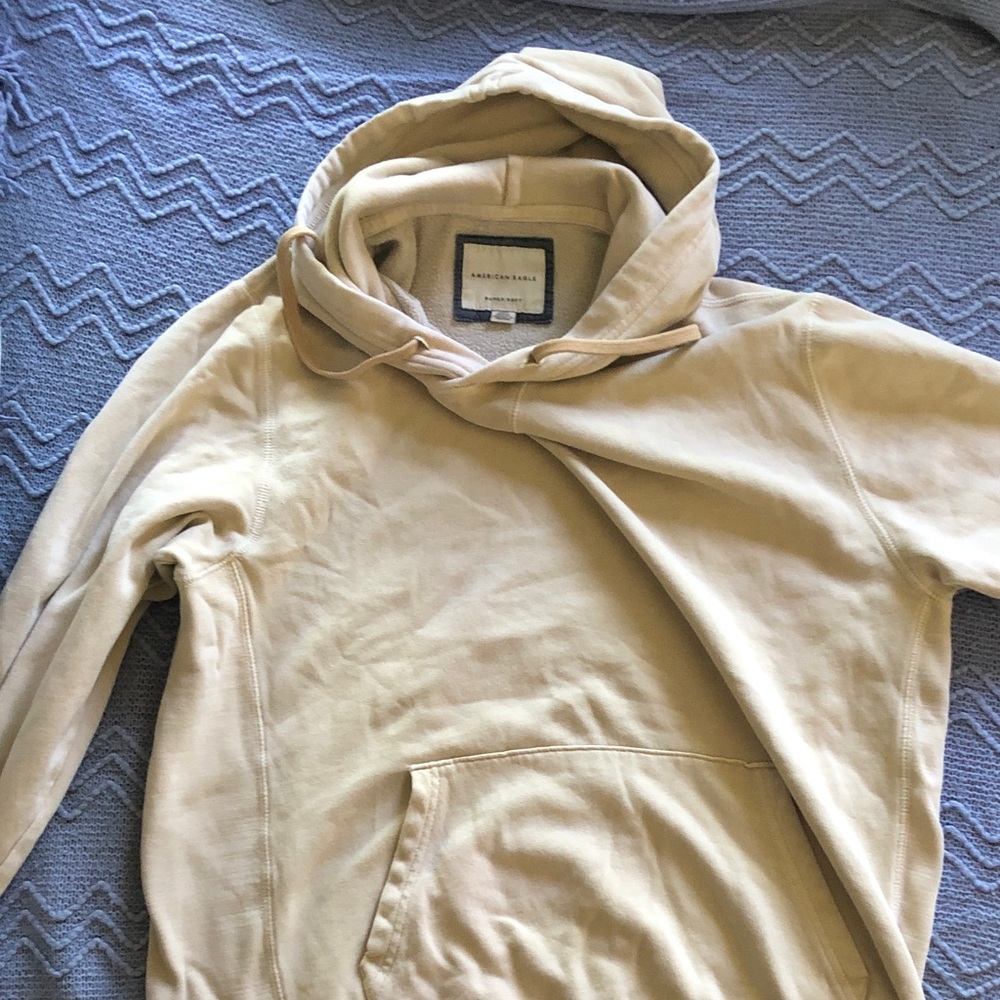 American Eagle Beige Pullover Hoodie